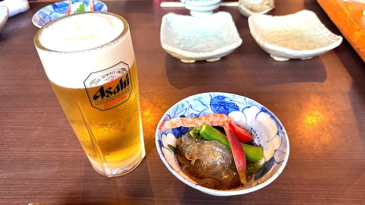 ビールとお通し